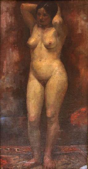 Nicolae Vermont Nud, ulei pe panza Norge oil painting art